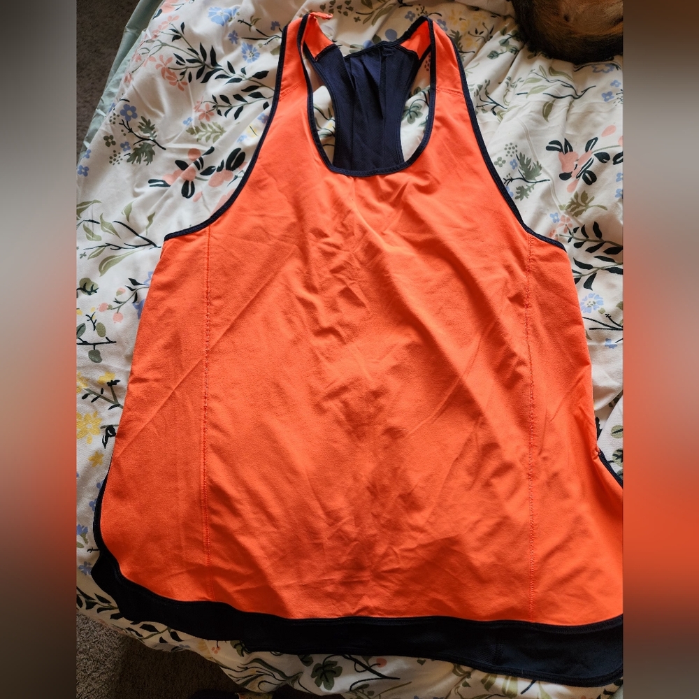 Orange and Navy Tank Top